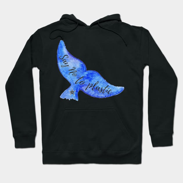 Say No to Plastic Hoodie by Honu Art Studio